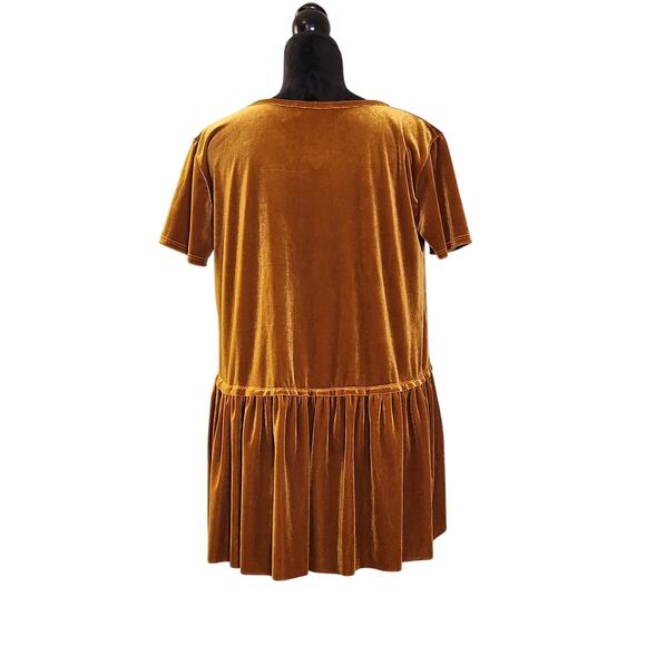 ENTRO Rust Velvet Oversized Top, Size Medium - Picture 3 of 10
